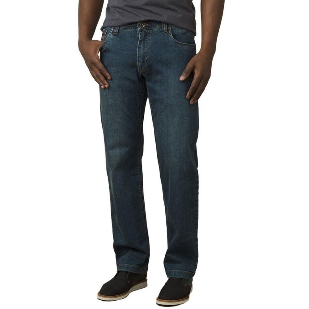 Prana Axiom Jean Antique Stone Wash Denim Blue Men Size 38 X 30 Standard Fit New